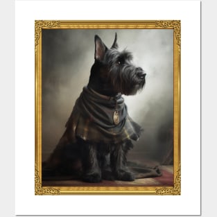 Stalwart Scottish Terrier - Medieval Chieftain  (Framed) Posters and Art